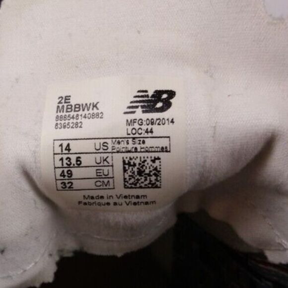 New Balance Minimus Metal Baseball Cleats MBBWK Men\'s Size 14 REV Lite White main image 5